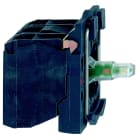 Schneider Electric - Lystrykkropp i plast bestående av LED modul i oransje farge med 230-240VAC forsyning 2xNO