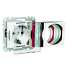 Schneider Electric - Exxact enkel stikkontakt med transparent front og innlegg skruklemme hvit