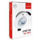 Unilamp - Gyro Go! Eco Sixpack 3000K Hvit IP44 6 komplette downlights