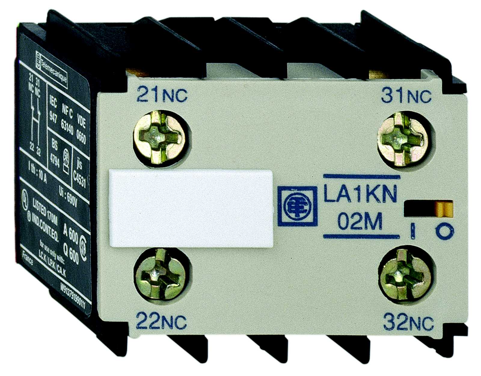 Schneider Electric - LA1KN02 Hjelpeblokk 2NC