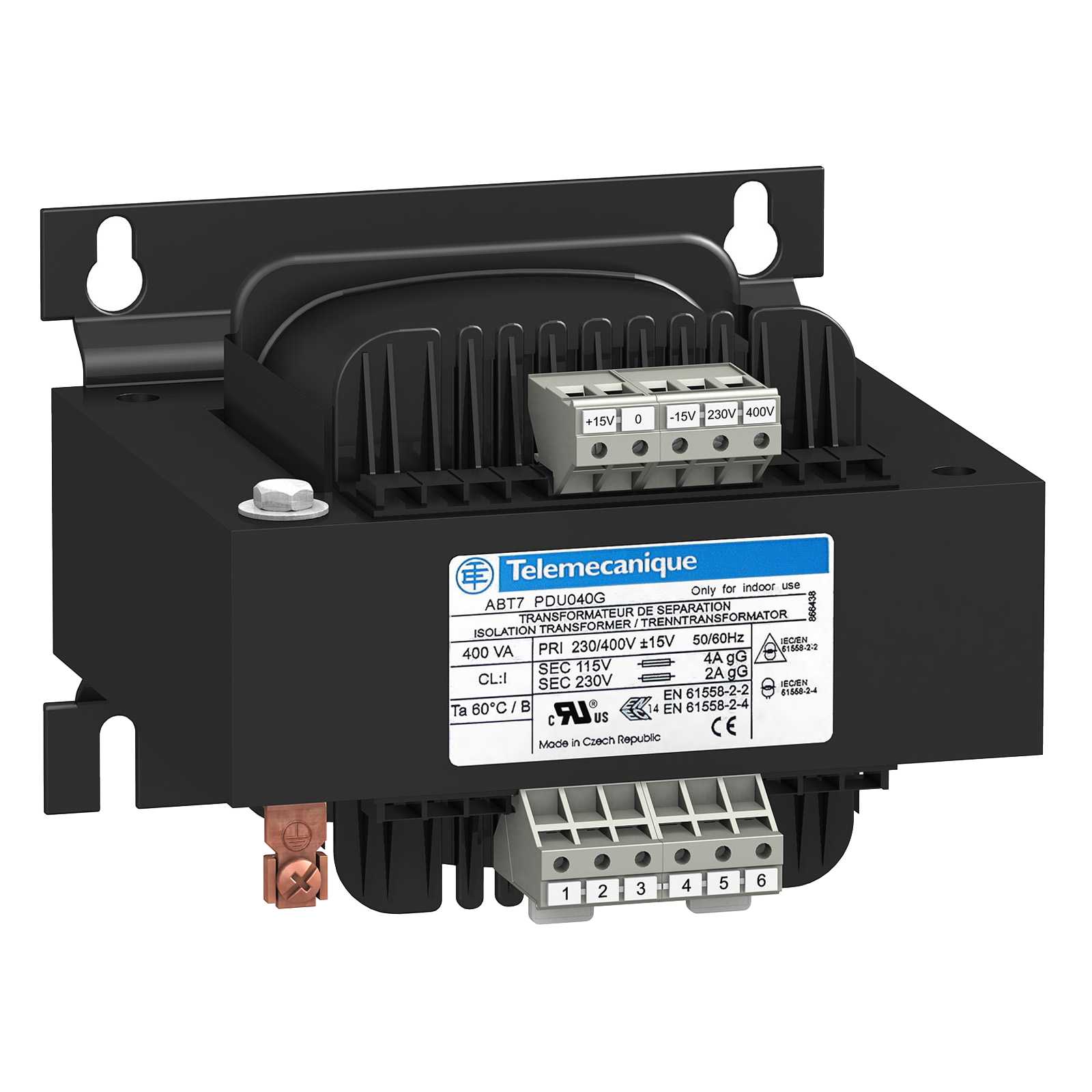 Schneider Electric - ABT7PDU040G Trafo 2-vikl. 400VA 2x115V