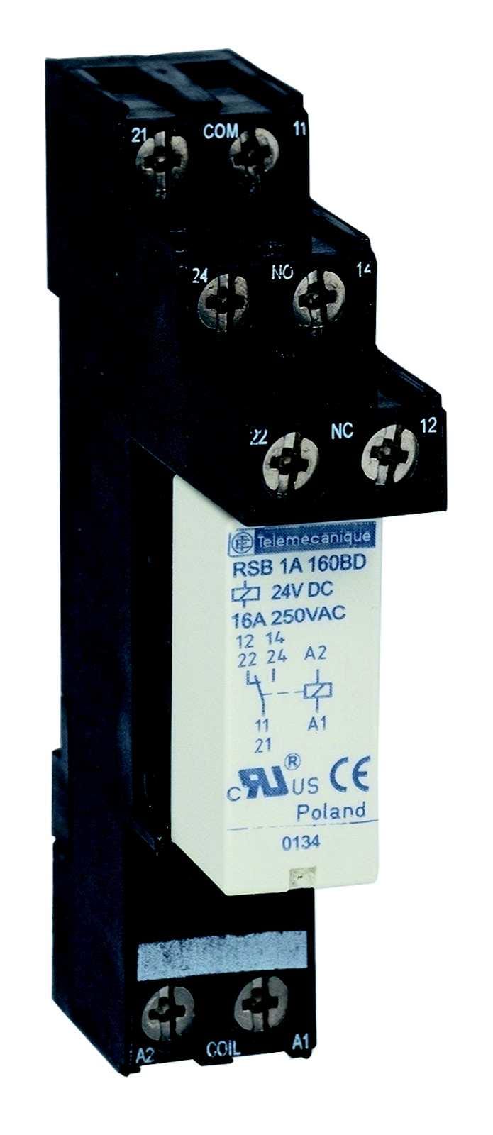 Schneider Electric - RSB1A160B7S IntF.rele1c/o16A 24VAC m/sokk