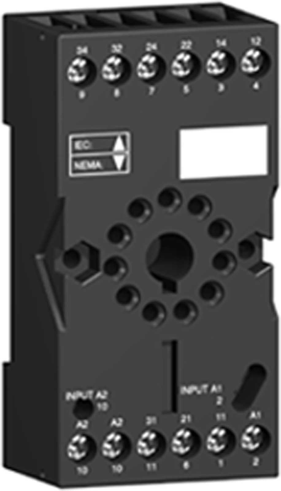 Schneider Electric - 11-PIN Sokkel rundt for tidsrele kompatibelt m/Plug-in relay RUM (3 CO) & Plug-in relay RE48A (2 CO)