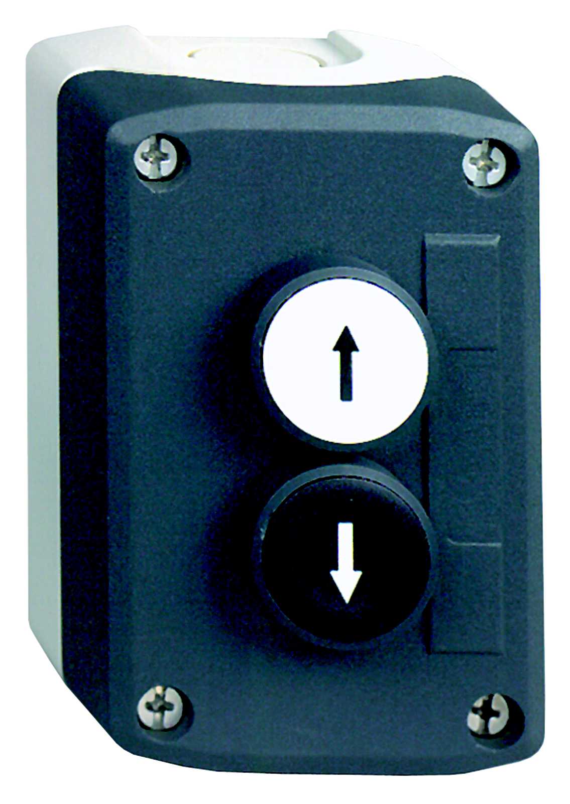 Schneider Electric - XALD222 Trykknappboks 2 pil sort/hvit