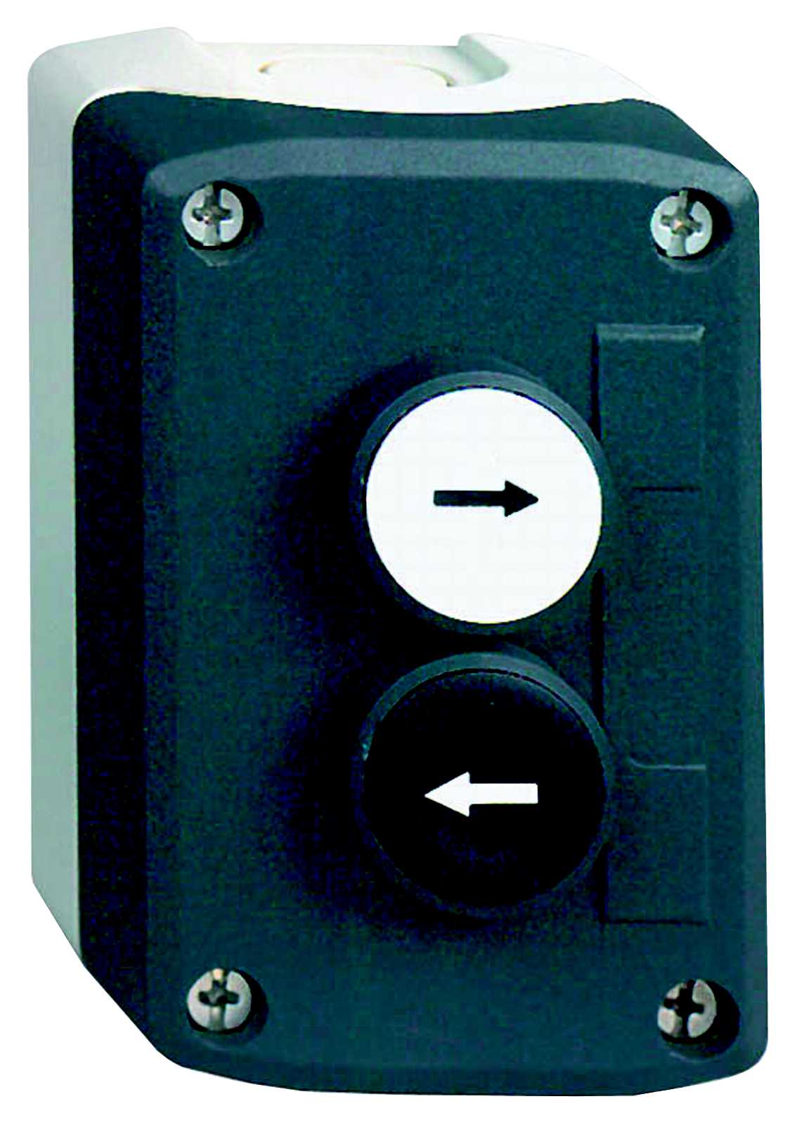 Schneider Electric - XALD223 Trykknappboks 2 pil sort/hvit