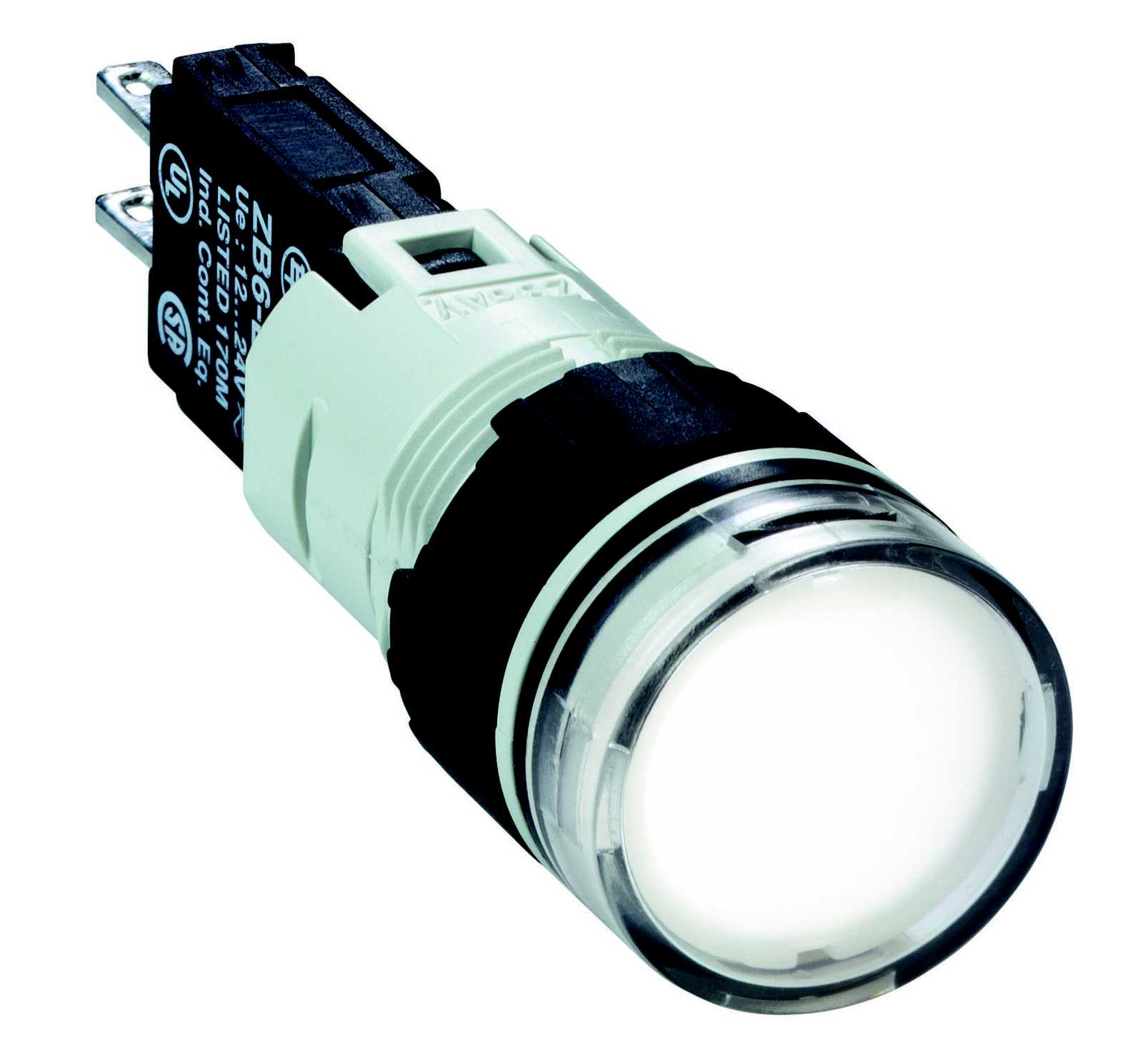 Telemecanique - XB6AV1BB Signallampe hvit rund