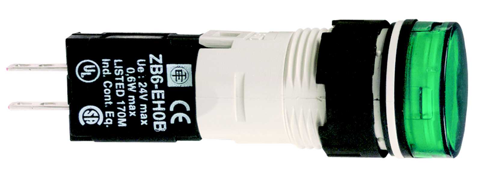 Telemecanique - XB6AV3BB Signallampe grønn rund