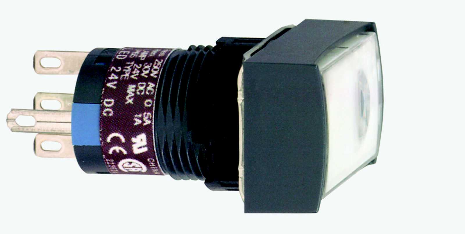 Telemecanique - Lystrykk hvit LED 24V 1co