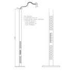 Hager - Flyttbar grenstav 12xstikk og