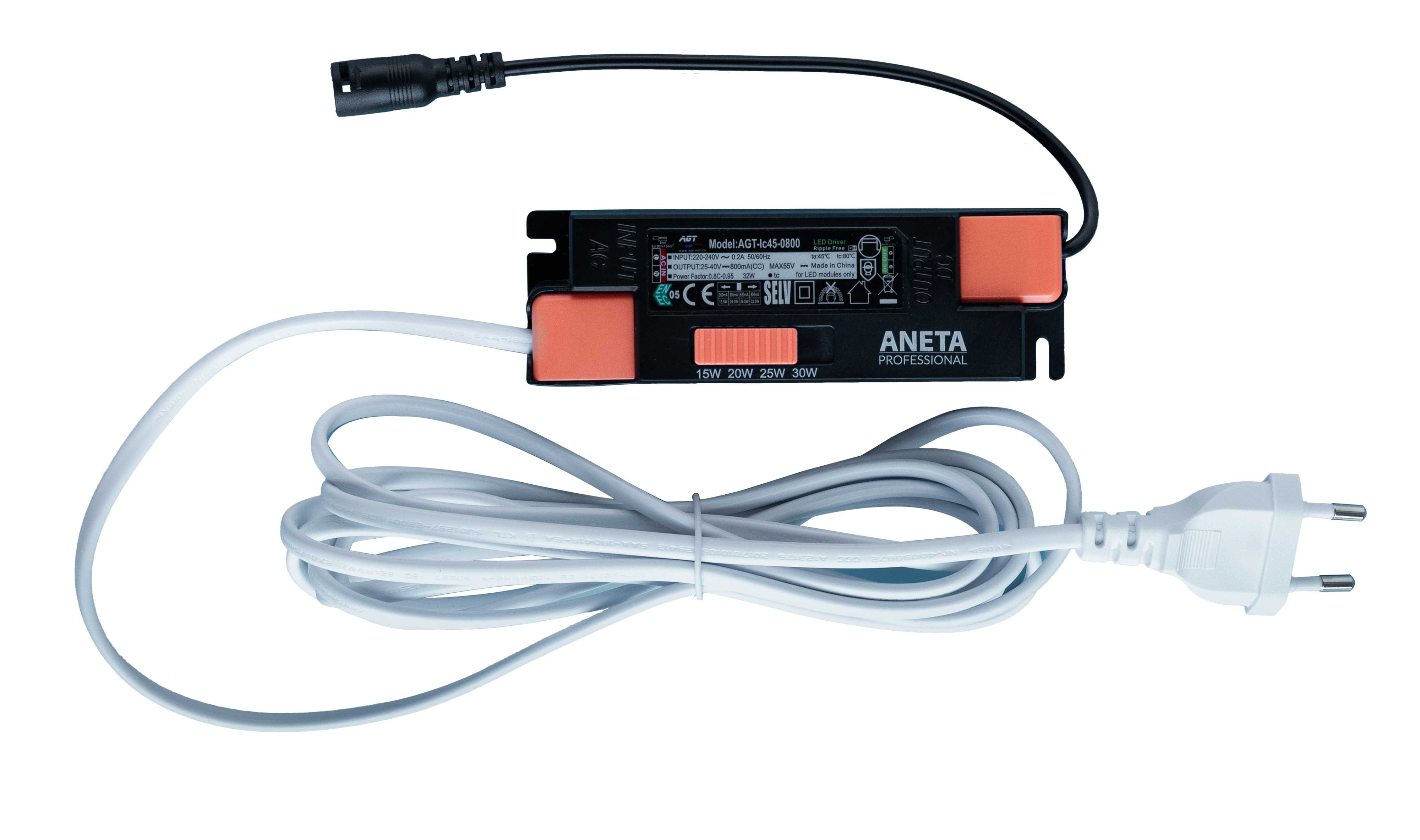 Aneta Lighting - SKYLIGHT PWR 15-30W 3M EURO AV/PÅ POWER SWITCH >100.000T