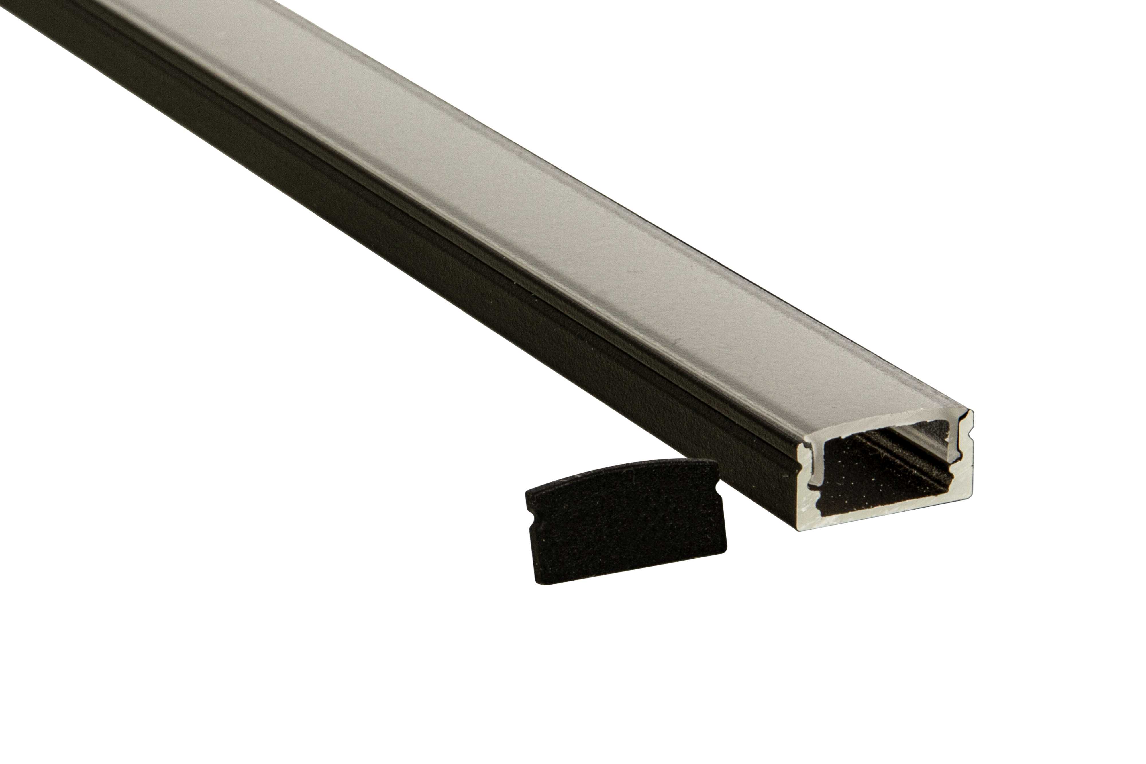 Aneta Lighting - SCANSTRIP slim sort inkl. diffuser,deksler,skruer