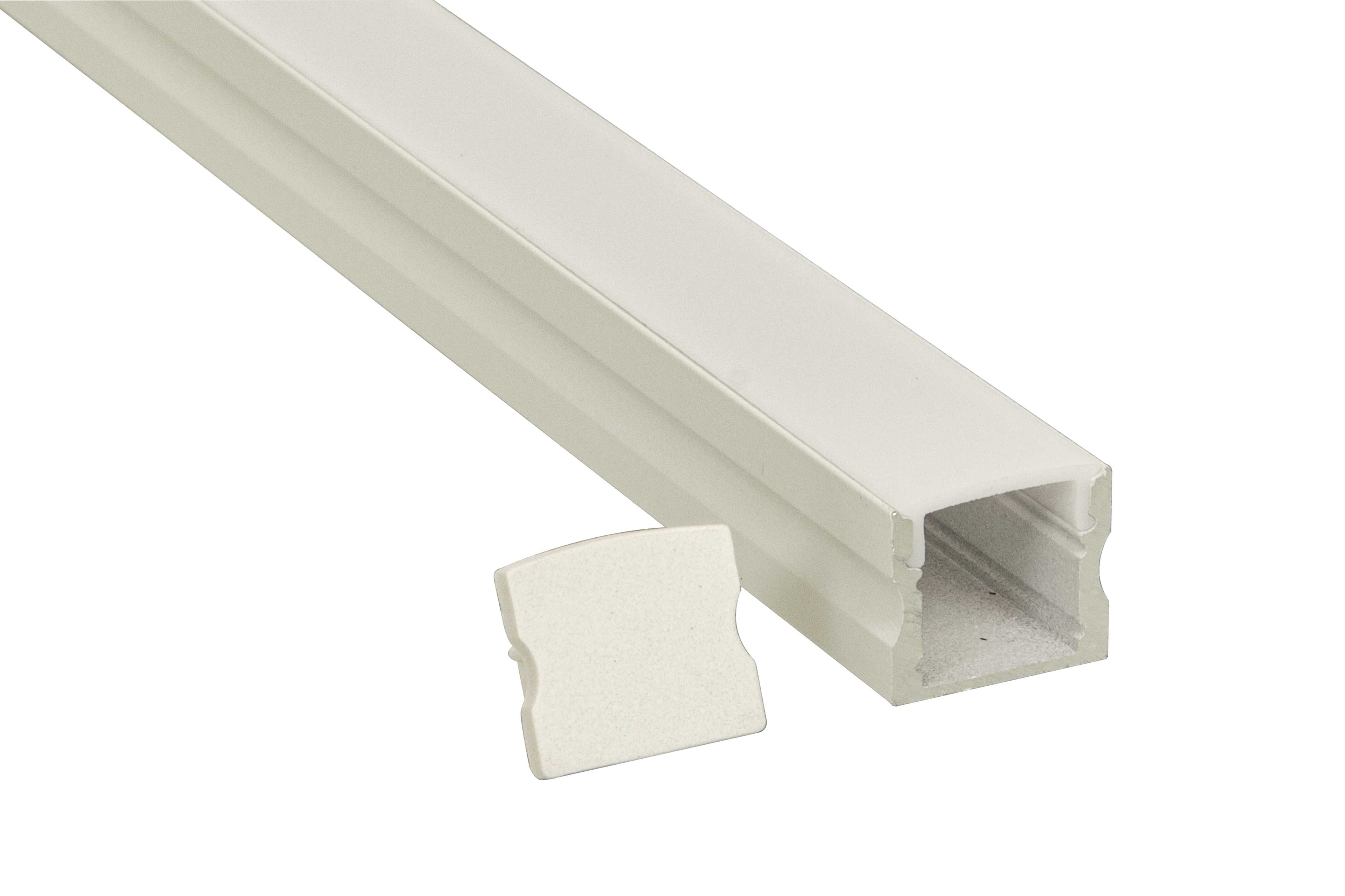 Aneta Lighting - SCANSTRIP deep hvit,  inklusiv diffuser,deklser,sk