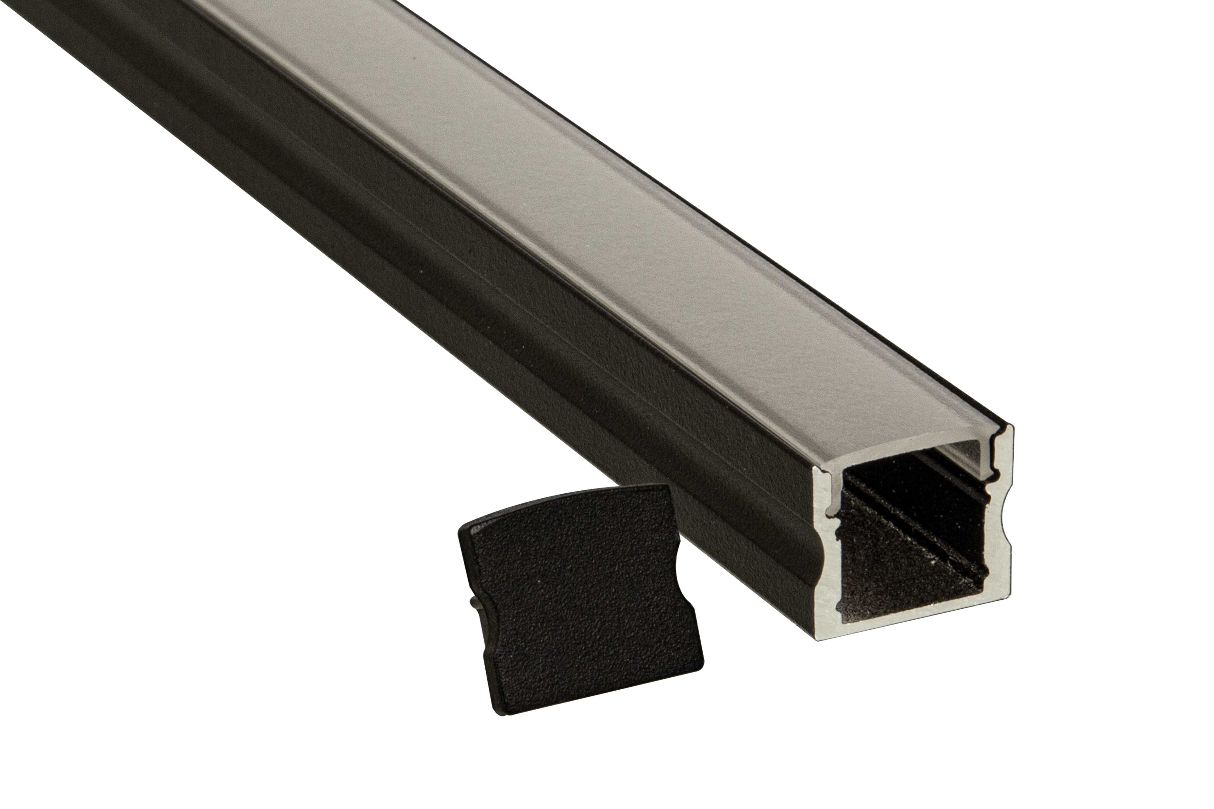 Aneta Lighting - SCANSTRIP deep sort, inkl,diffuser,deksler,skruer