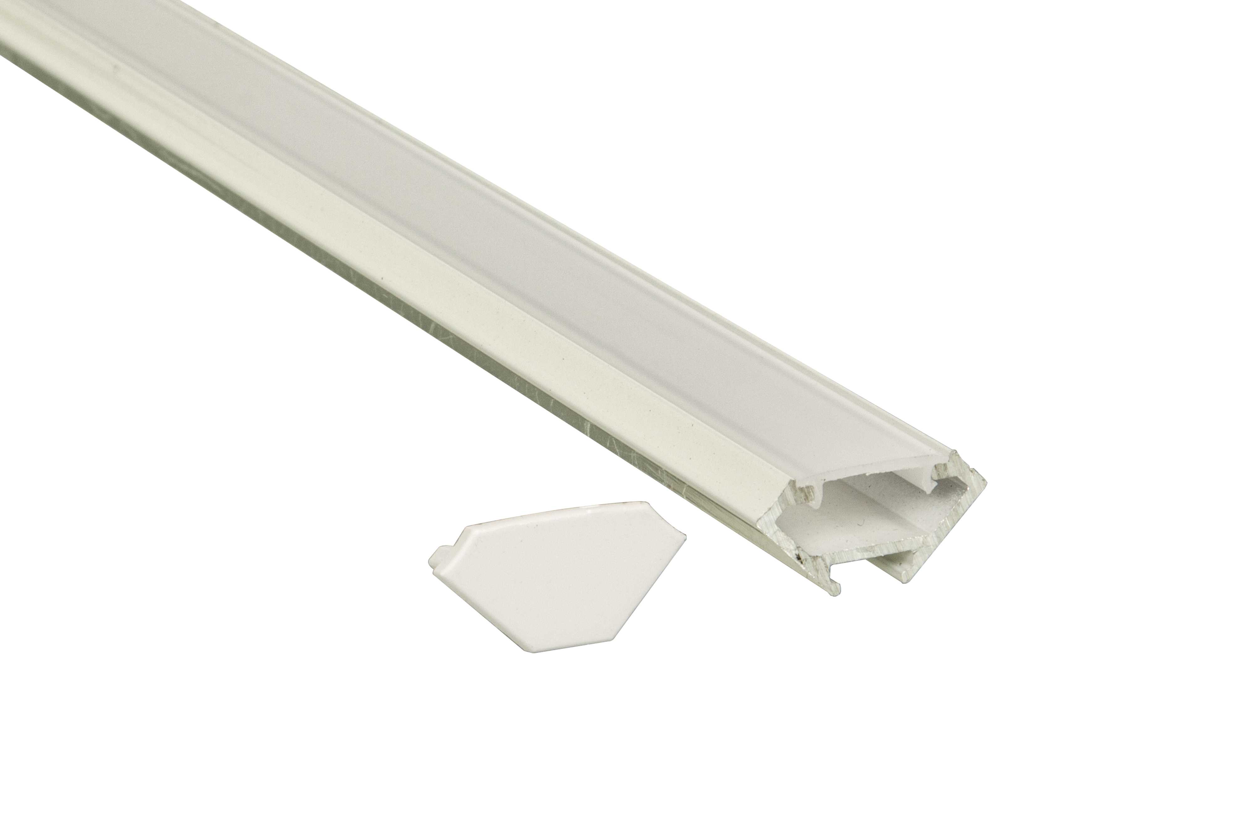 Aneta Lighting - SCANSTRIP Corner hvit, inkl diffuser,deksler,skrue