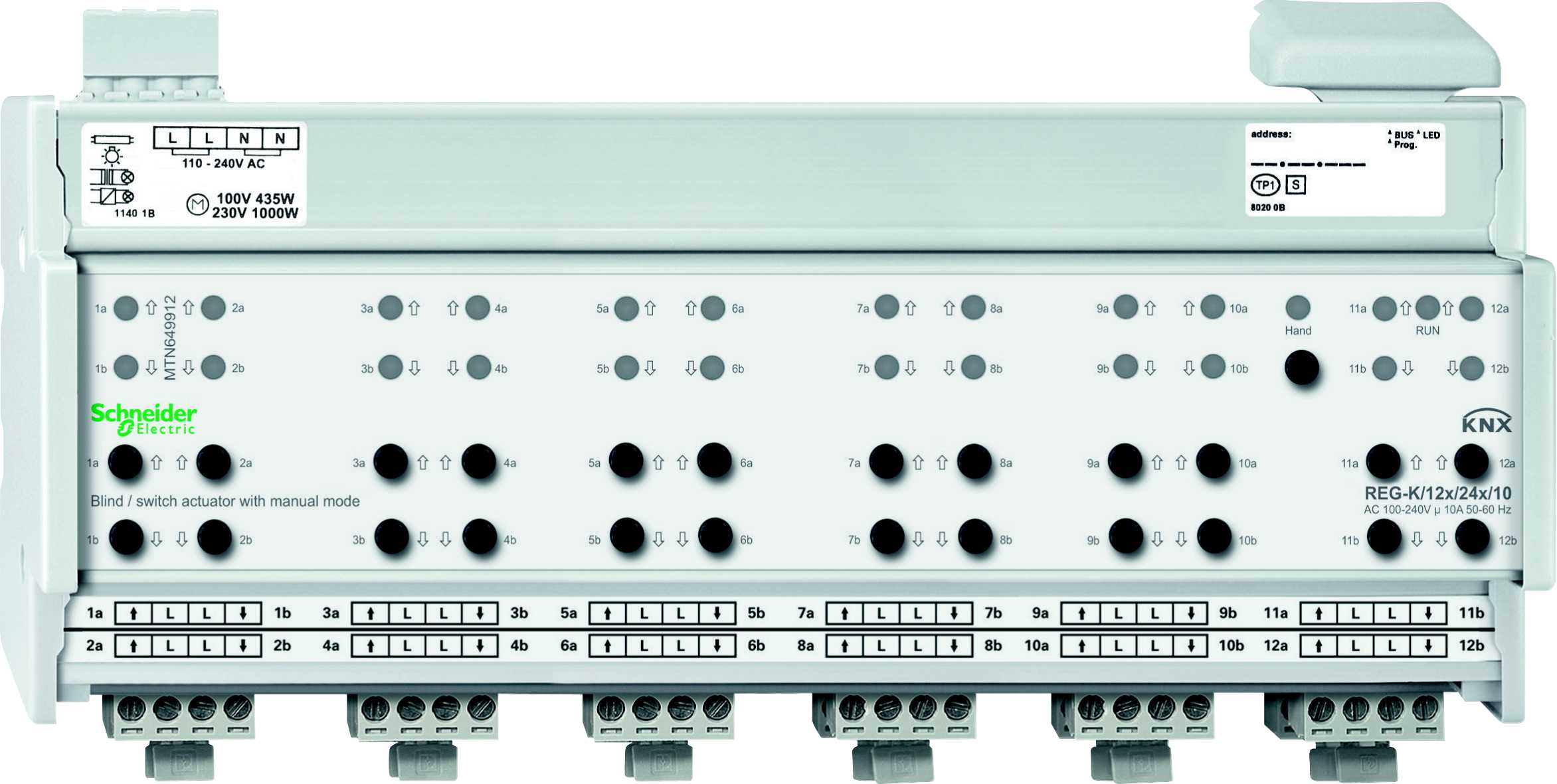 Schneider Electric - MTN649912 KNX pers/bin utg 12x/24x/10 DI