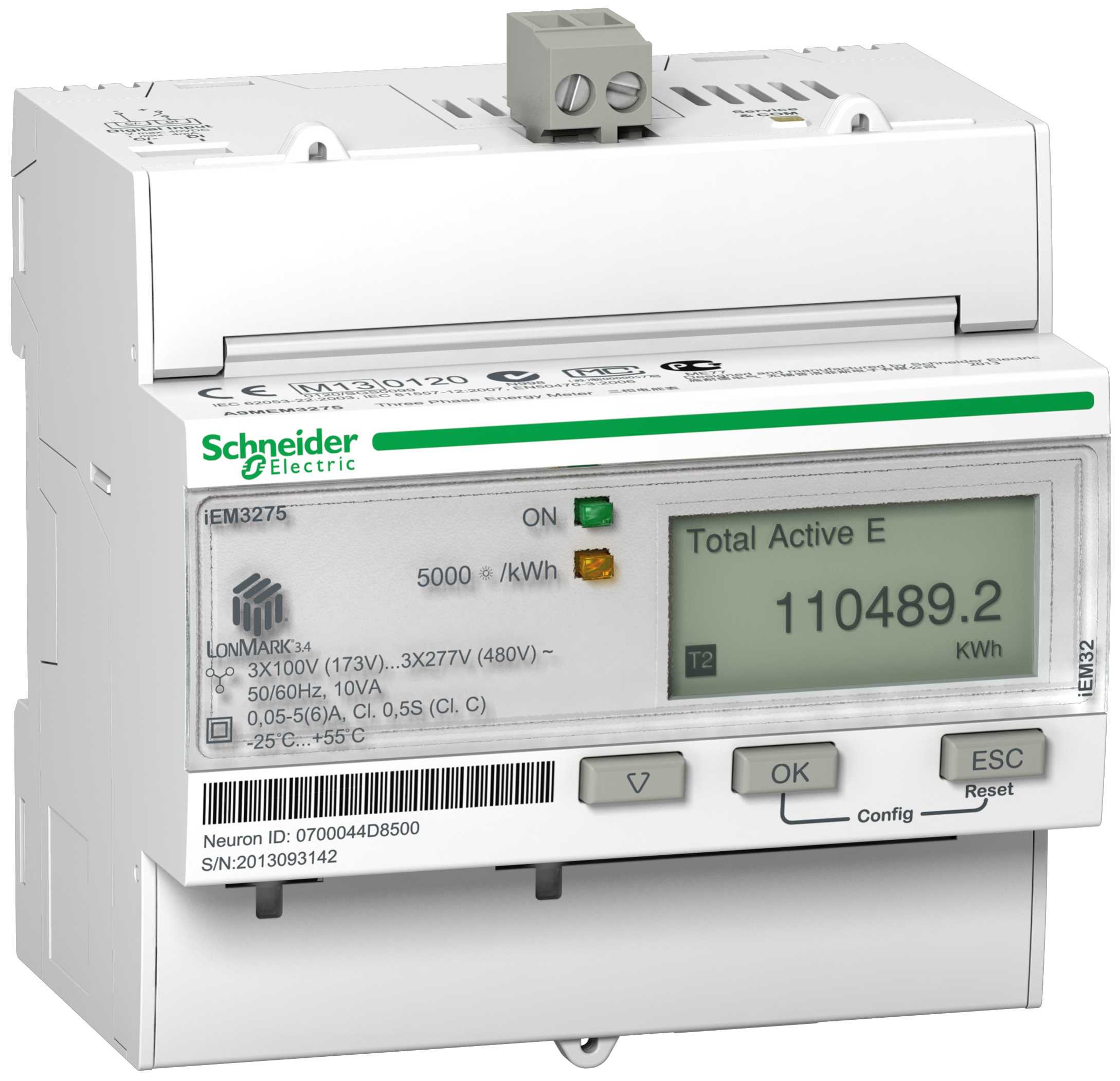 Schneider Electric - A9MEM3275 iEM3275 kWh f,strømtr,LON