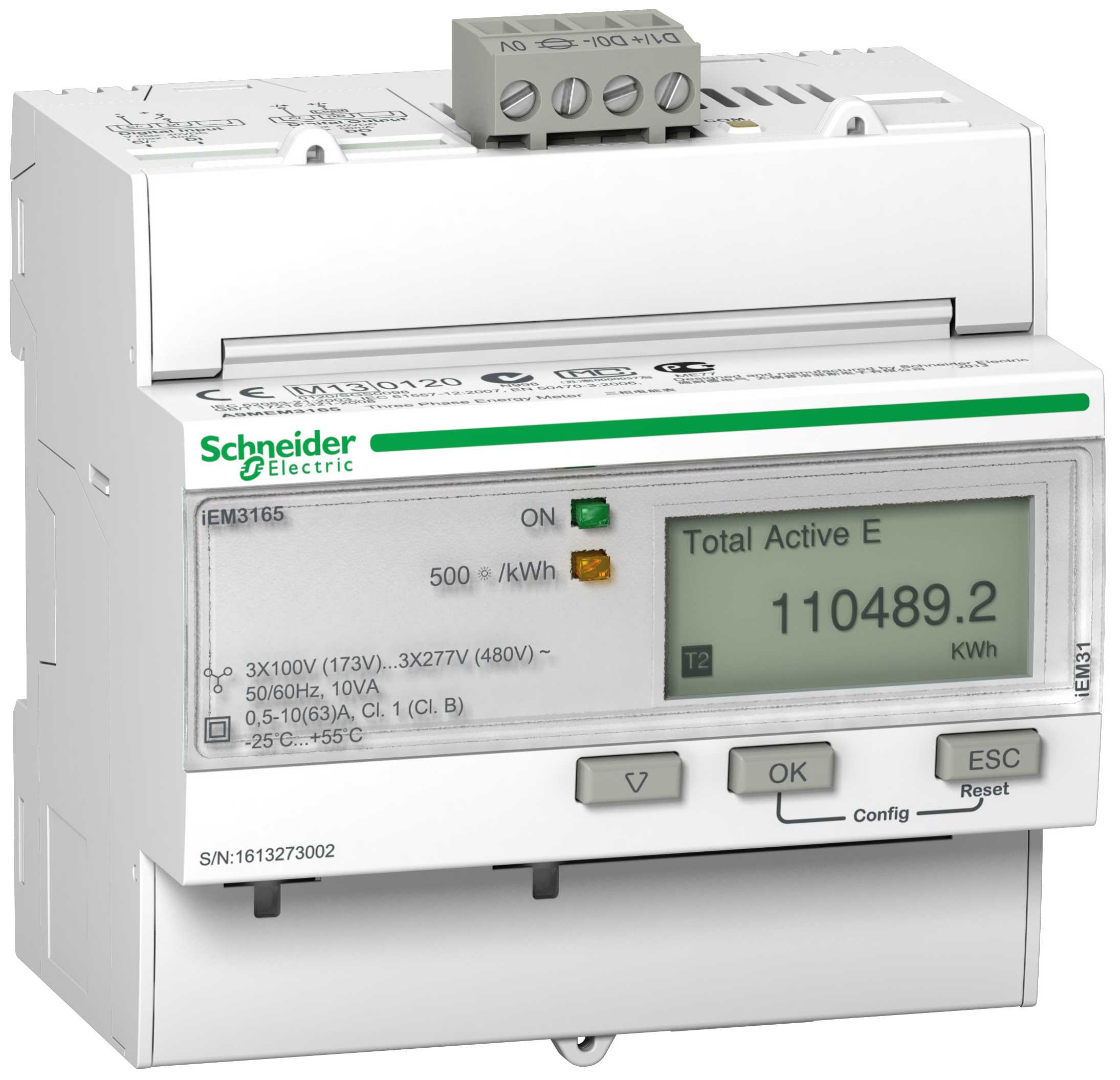 Schneider Electric - A9MEM3165 iEM3165 kWh 63A dir+BacNet