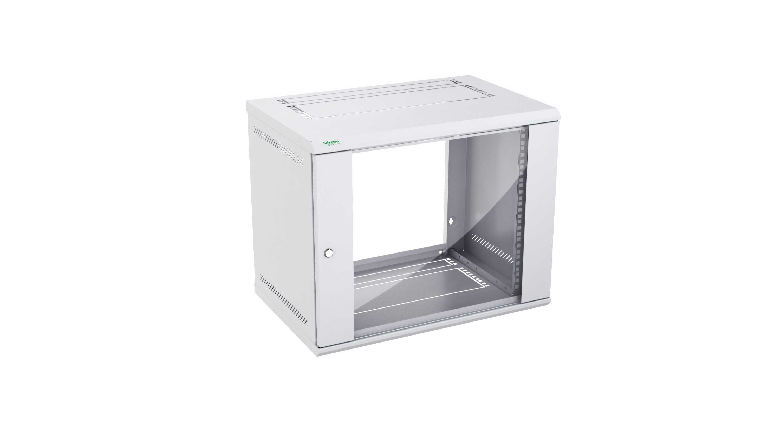 Schneider Electric - Actassi KDB - 19" veggskap flatpakket 9U D400 med glassdør