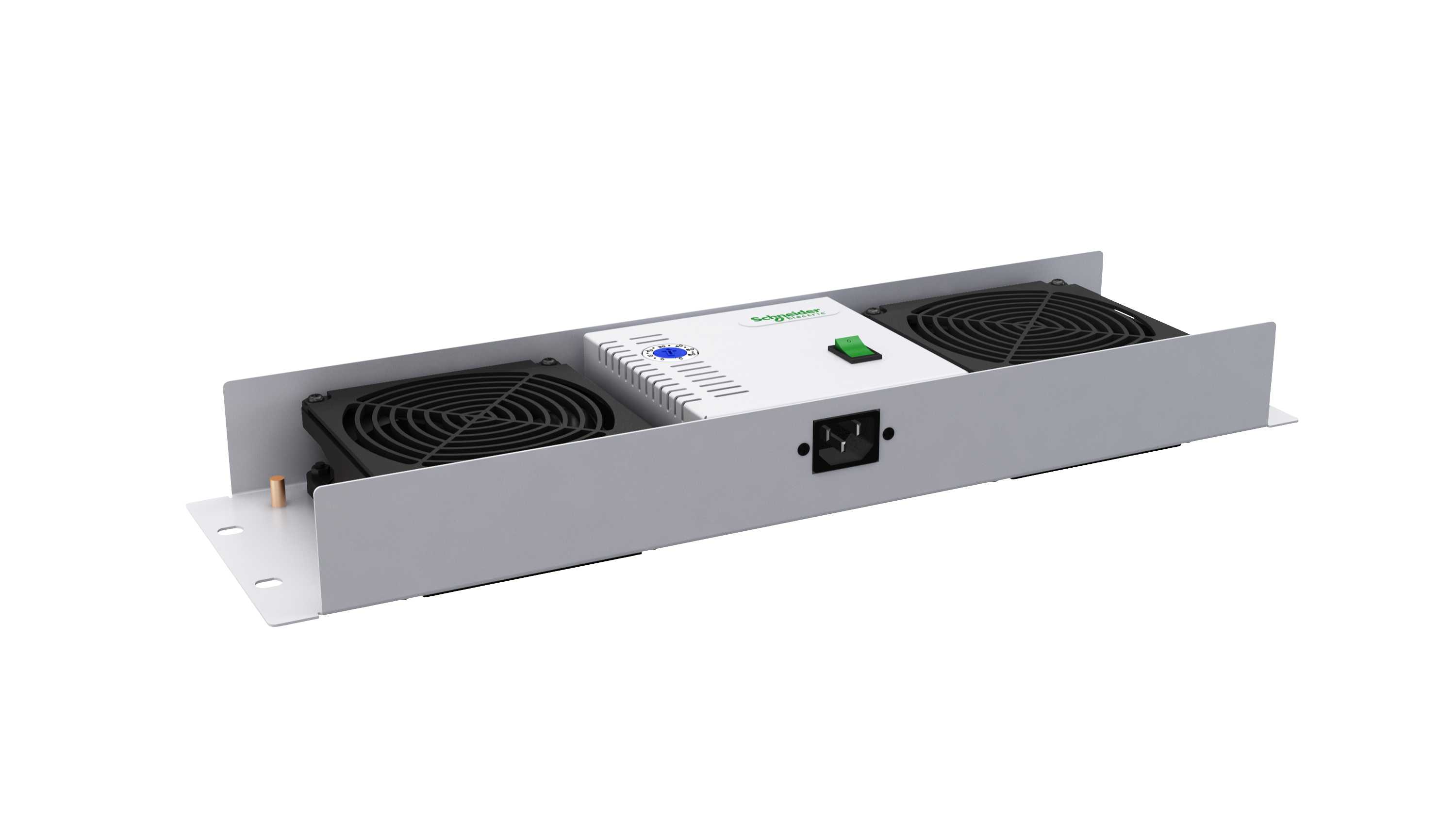 Schneider Electric - Dekkplate KDB 2 vifter m/term. for veggskap