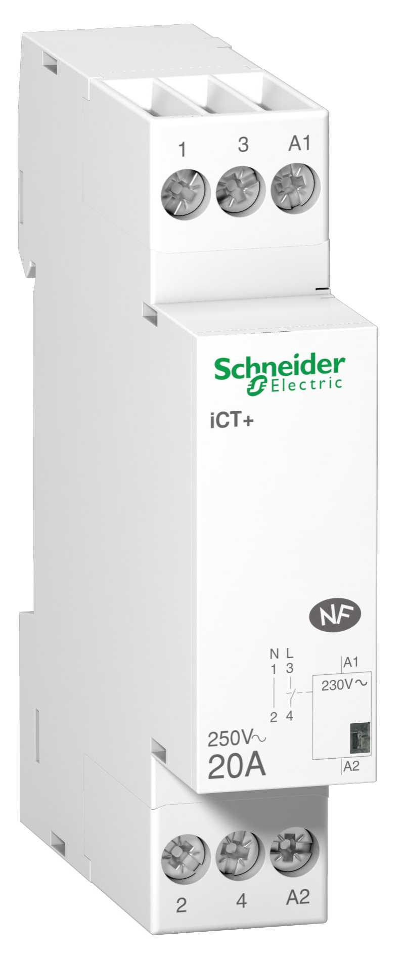 Schneider Electric - iCT+ 20A 1NO 230VAC AUT/MAN