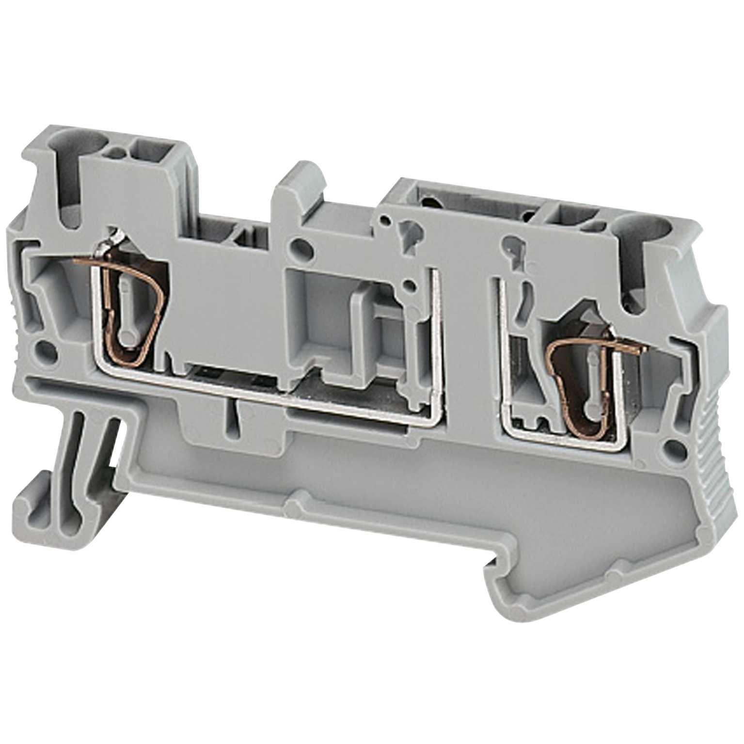 Schneider Electric - Rekkeklemme fjær kniv 4mm² grå 2p