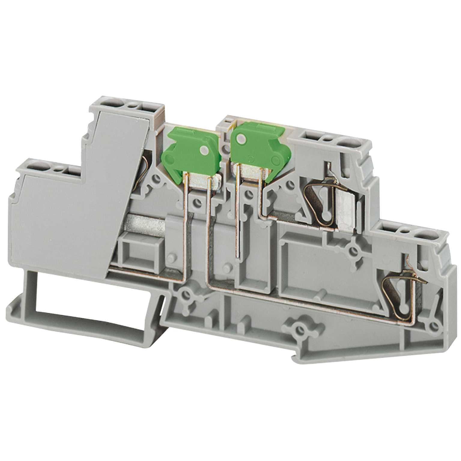 Schneider Electric - Rekkeklemme fjær kniv 2,5 grå 4p 2e