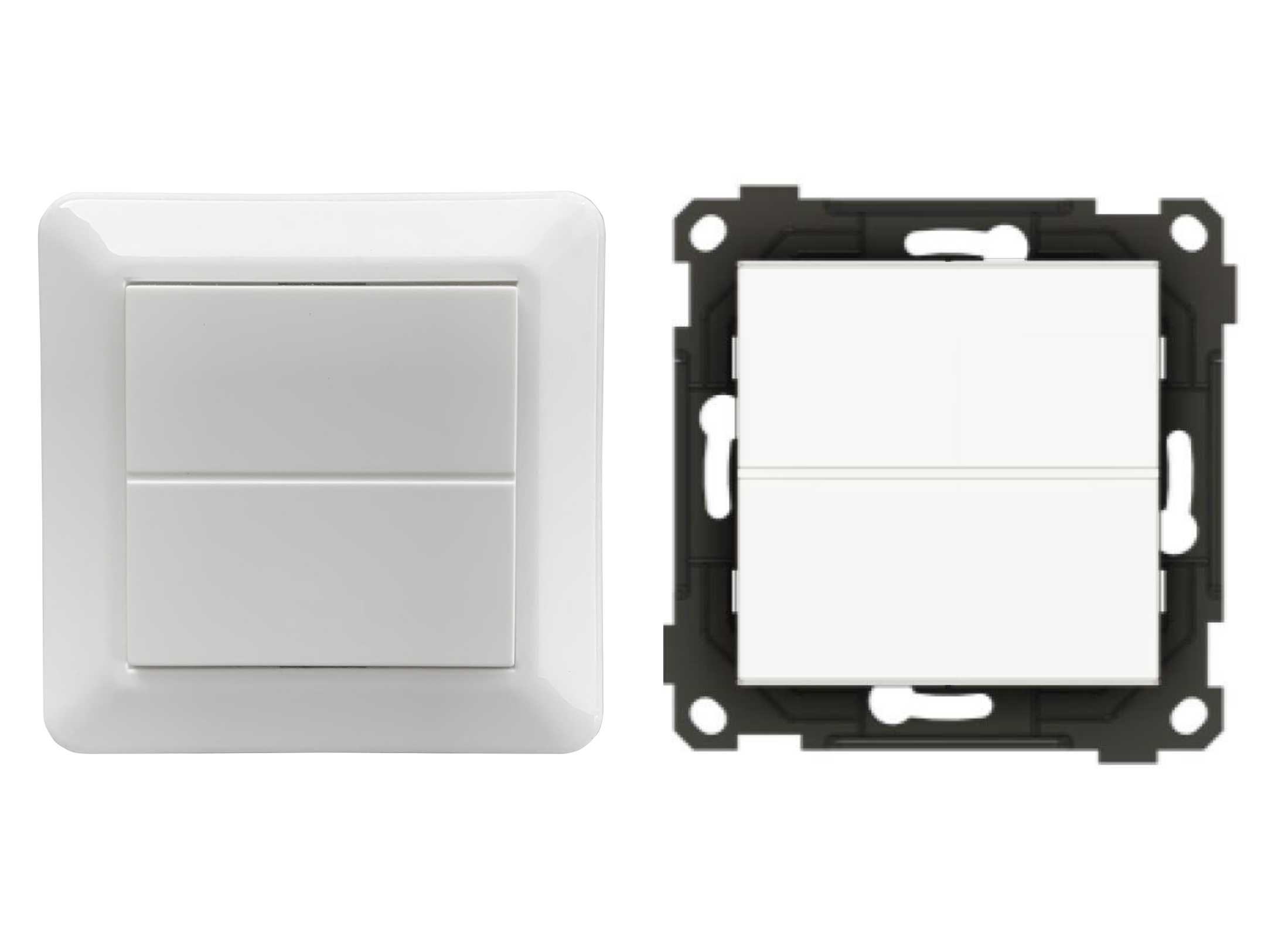 Nortronic - Casambi enkelbryter 2-kanal Batteriløs bryter, polarhvit