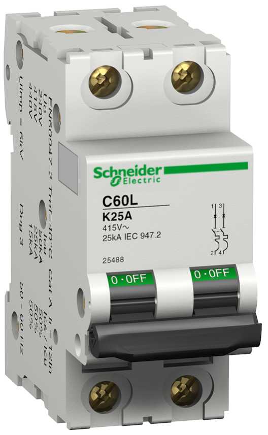 Schneider Electric - 25486 C60L/K 16-2 Automatsikring