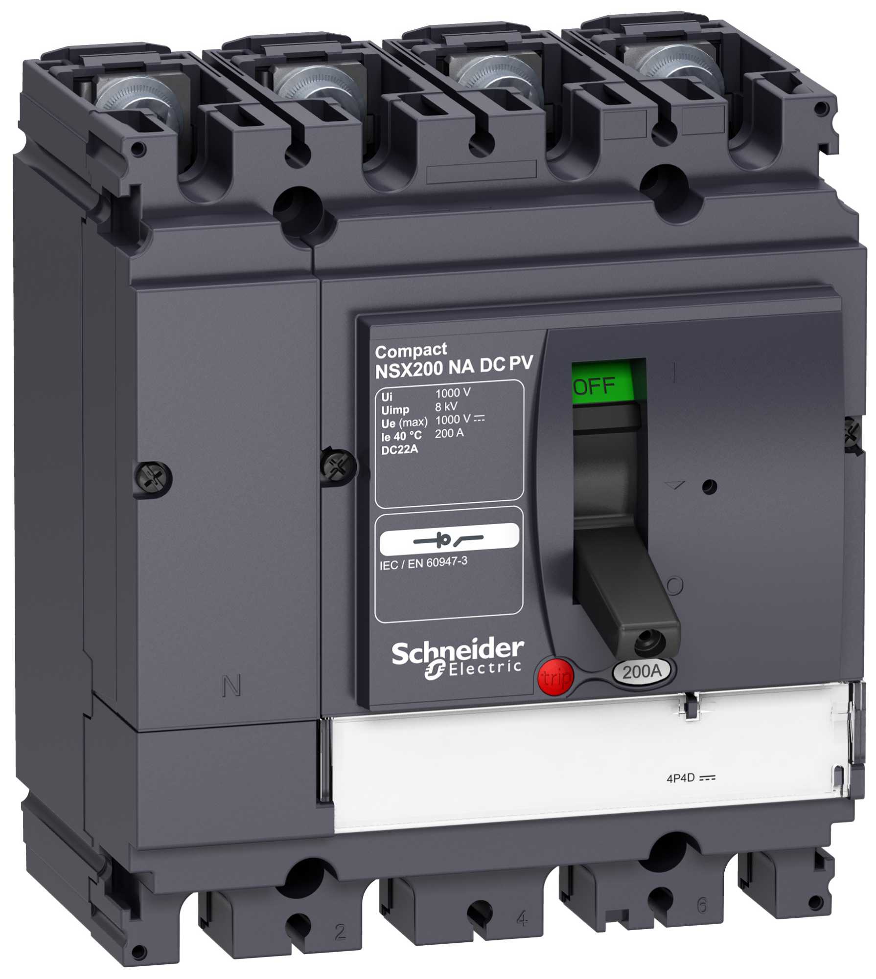 Schneider Electric - LV438100 NSX100 NA DC PV 4P lastbryter