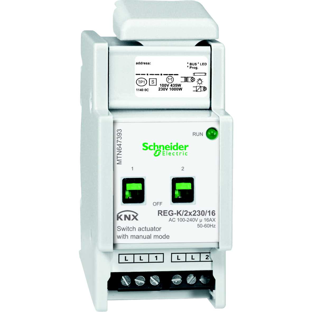 Schneider Electric - KNX binærutgang 2X230/16 DIN