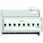 Schneider Electric - KNX binærutgang REG-K/8x230/16 med manuell modus, lys grå