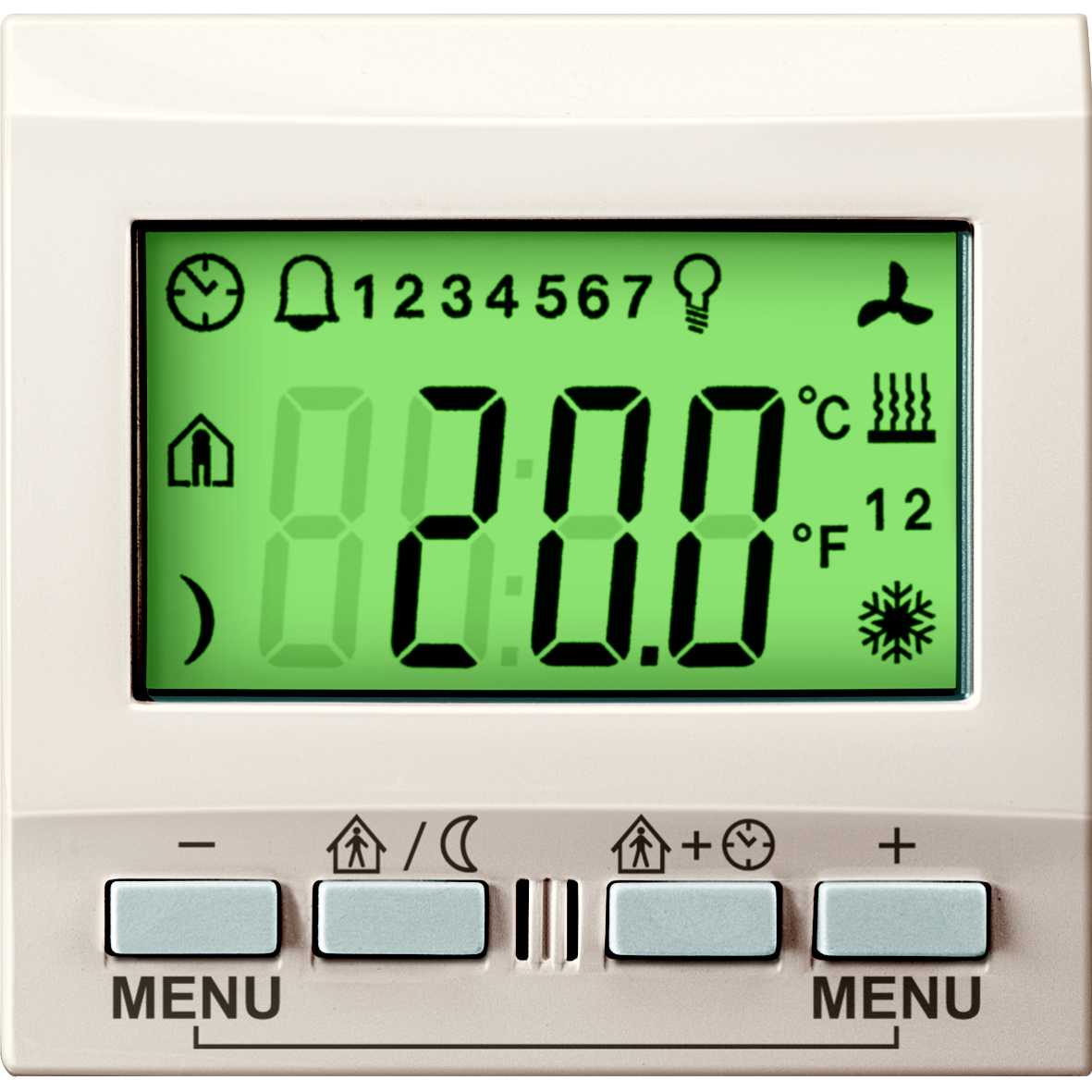 Schneider Electric - MGU3.534.25 KNX-Opt. Romregulator hvit