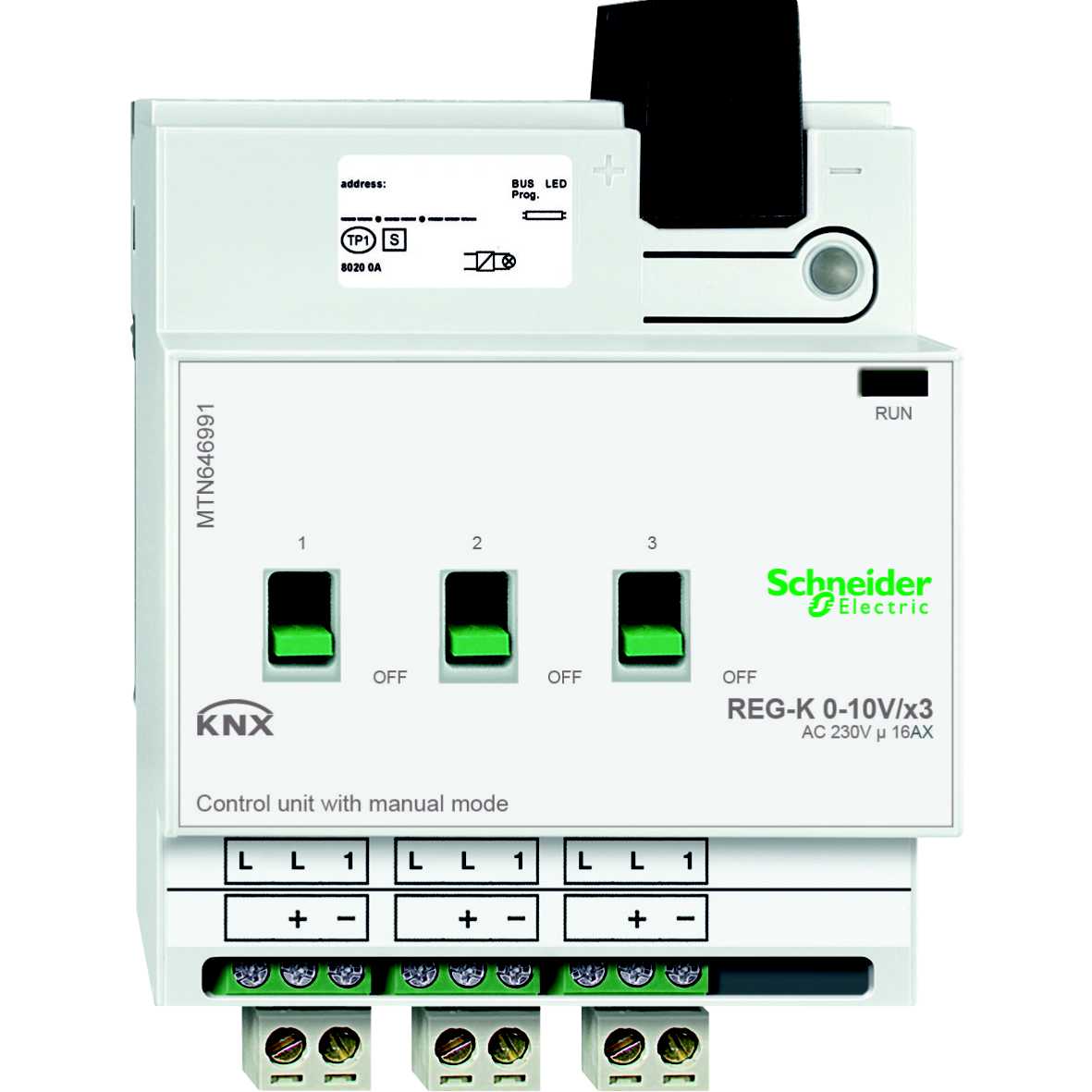 Schneider Electric - KNX 1-10V utgang 3 kanal DIN