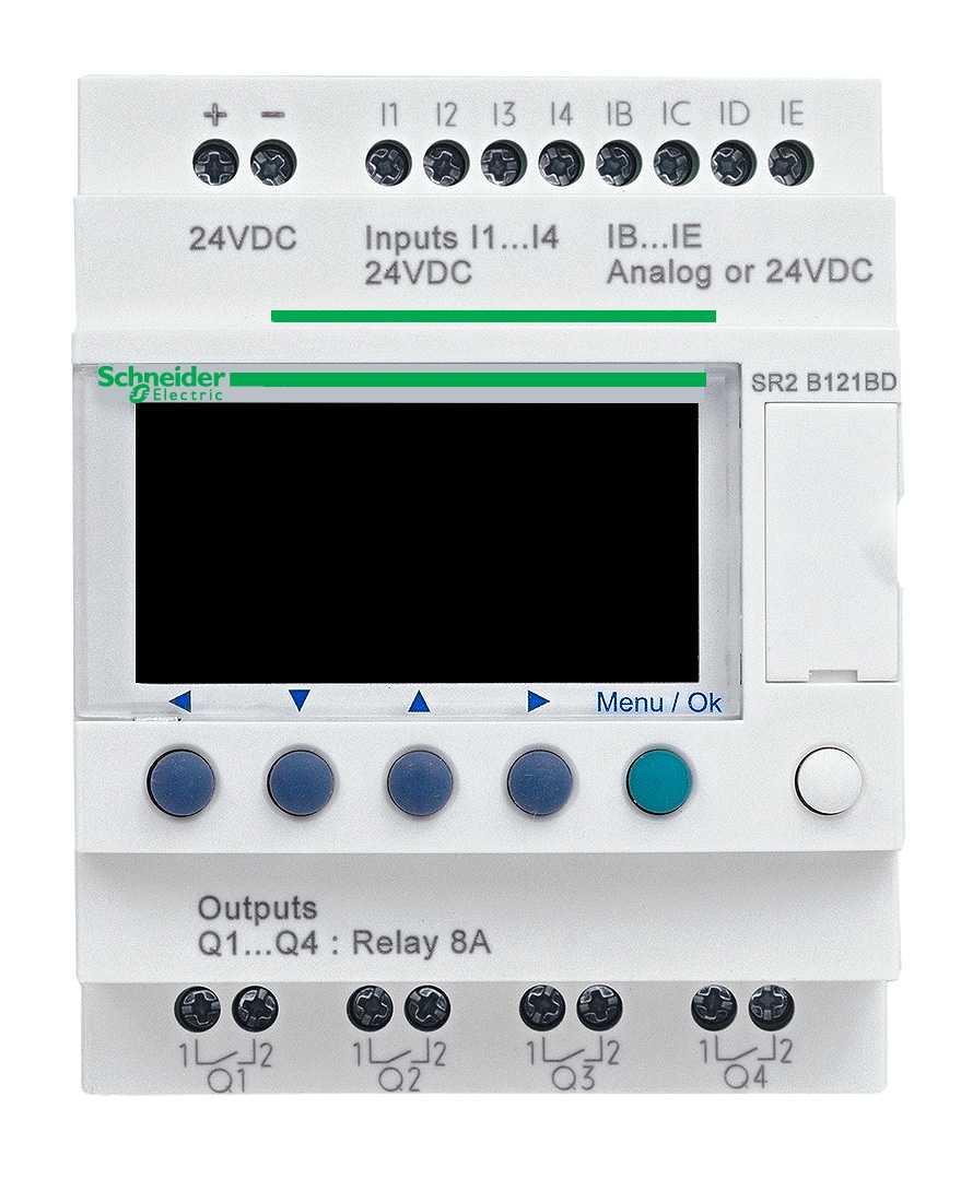 Schneider Electric - SR2B121B Zelio 8/4 I/O relé m/ur 24VAC