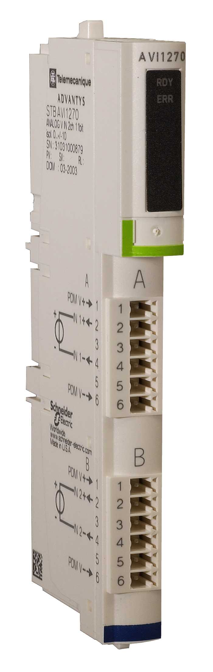 Schneider Electric - STBAVI1270K STB kit 2 inn ana +/-10V 12bit