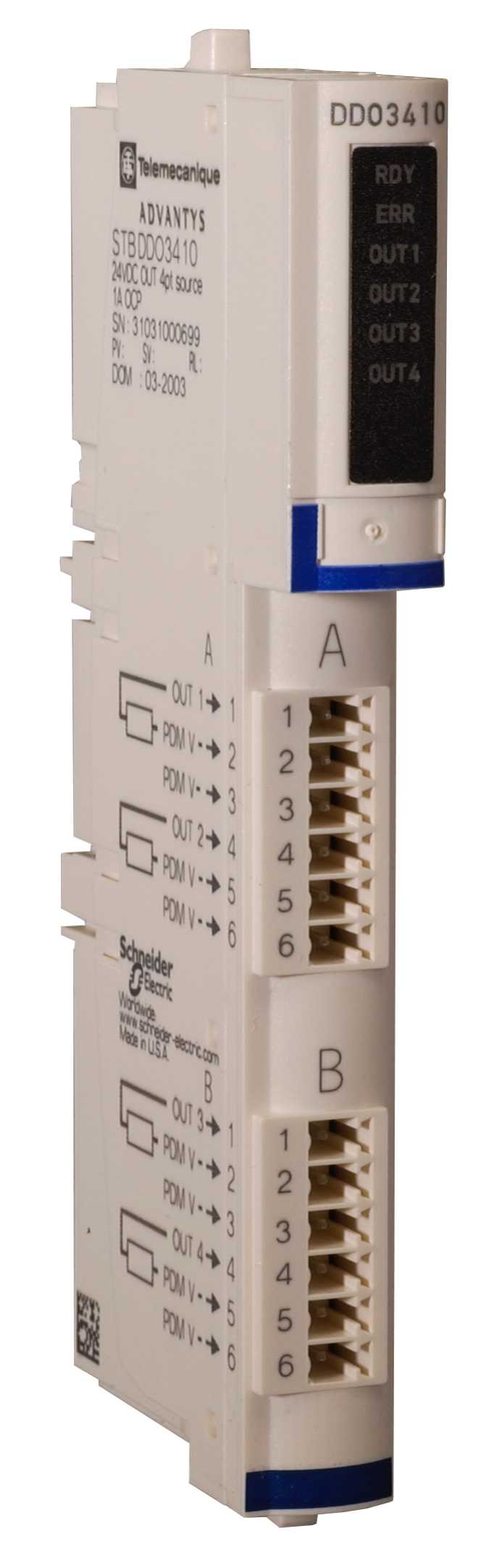 Schneider Electric - STBDDO3410K STB kit 4 ut 24VDC, 0,5A besk
