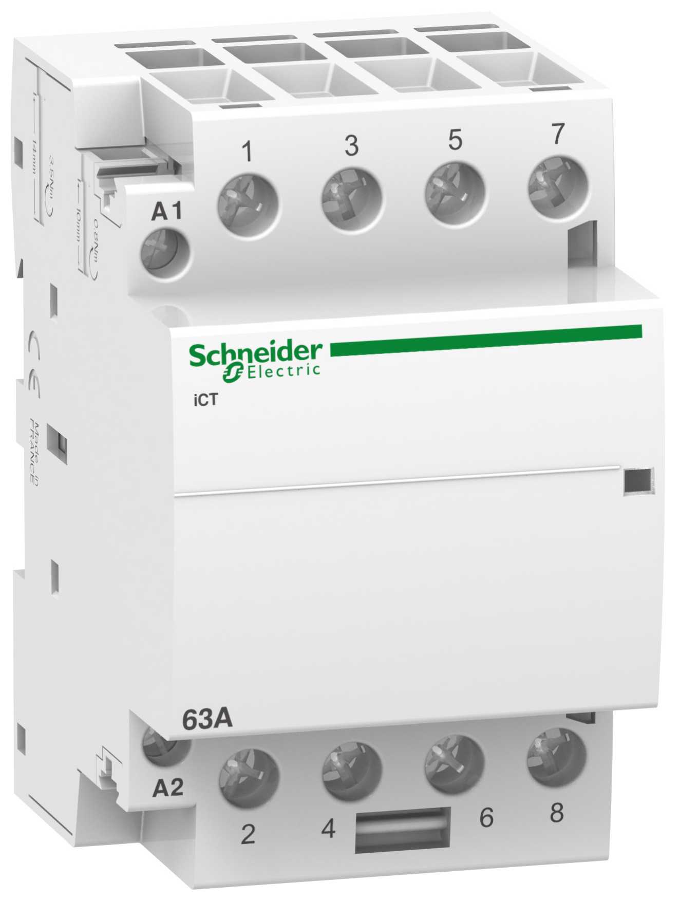 Schneider Electric - iCT - Modulær kontaktor - 63A 4NO 220...240 V 50 Hz