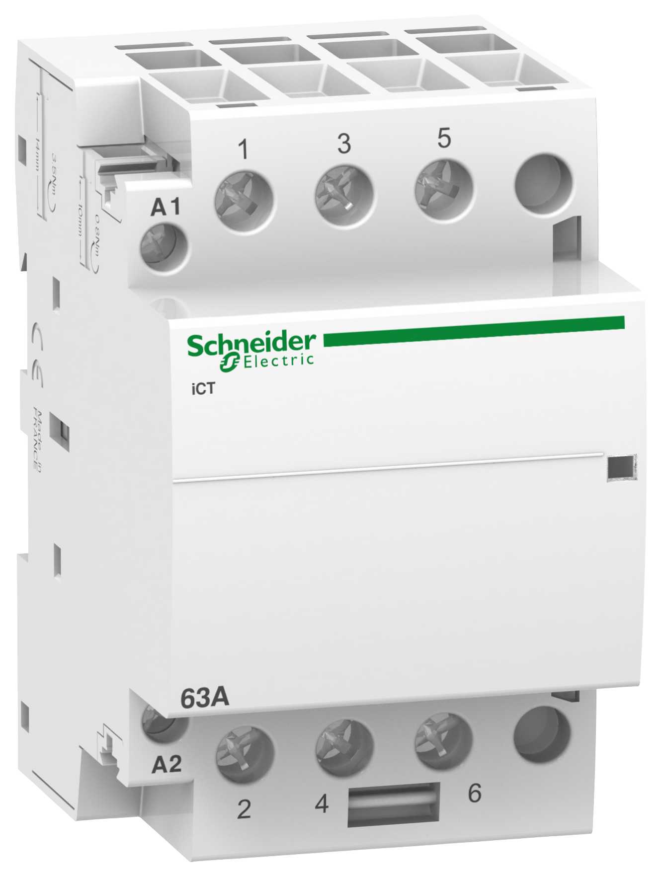 Schneider Electric - iCT - Modulær kontaktor - 63A 3NO 220...240 V 50Hz