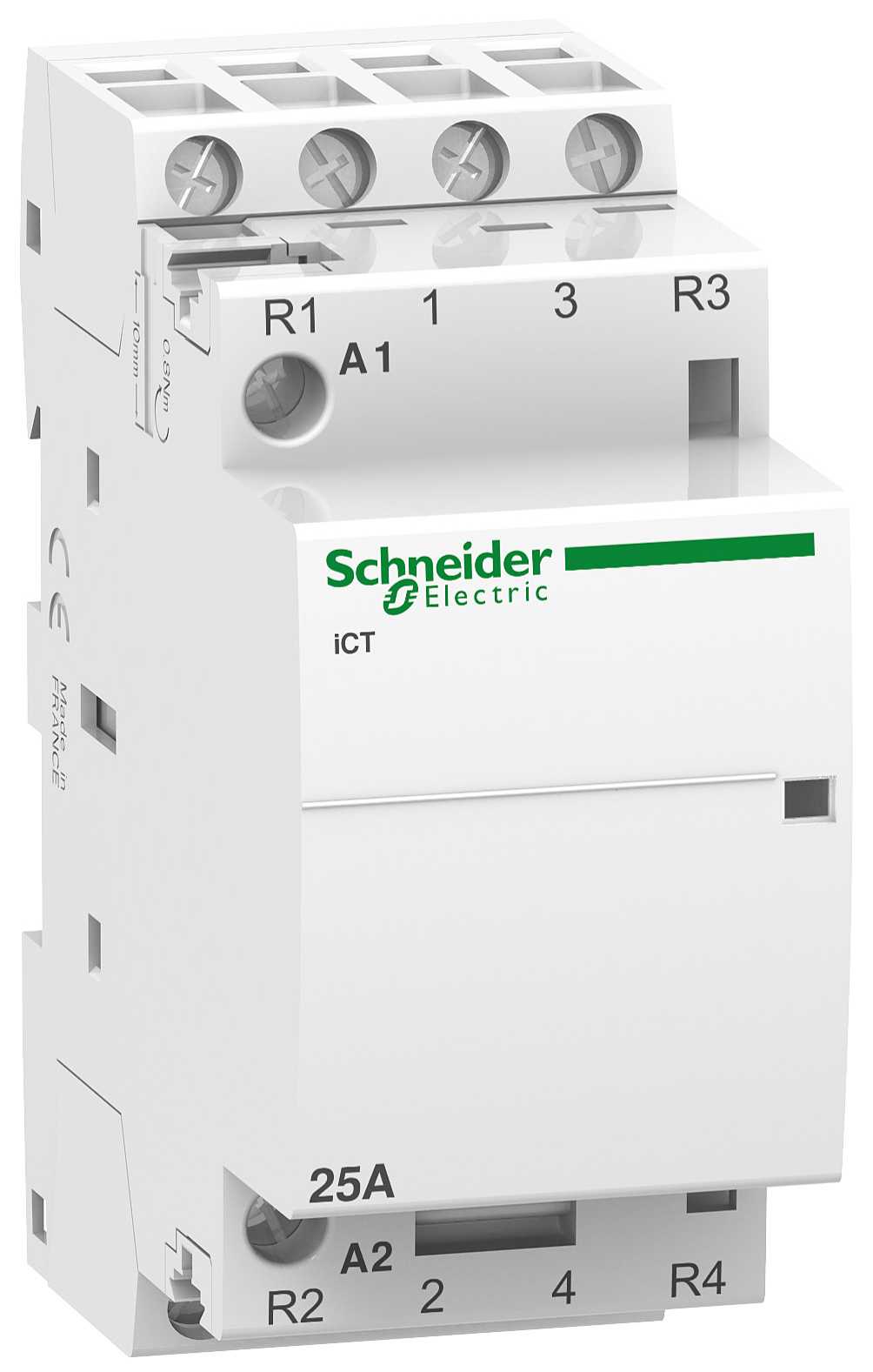 Schneider Electric - iCT - Modulær kontaktor - 25A - 2NO 2NC - 220...240 V 50Hz