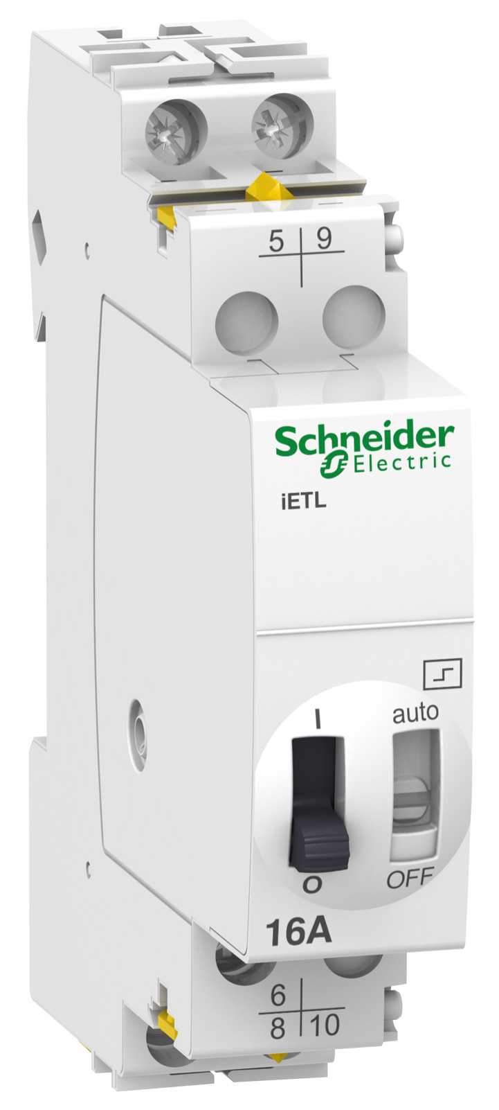 Schneider Electric - iETL iTL - hjelpeblokk for iTL impulsrelè - 16A - 2P - 1C/O + 1NO - spole 12VDC - 24VAC 50/60Hz