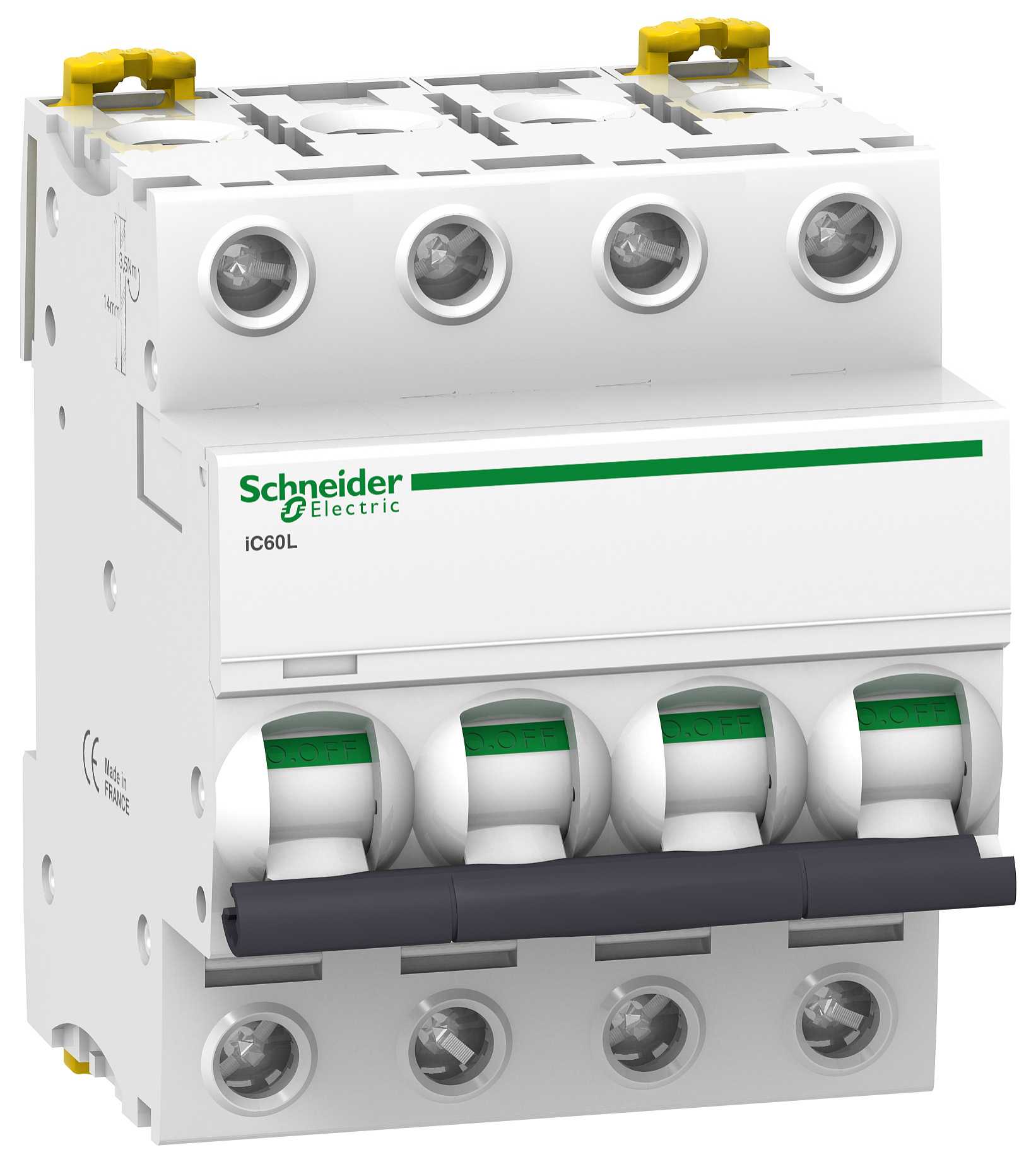 Schneider Electric - iC60L - Automatsikring - 4P - 20A - B-kurve - I2=1,3