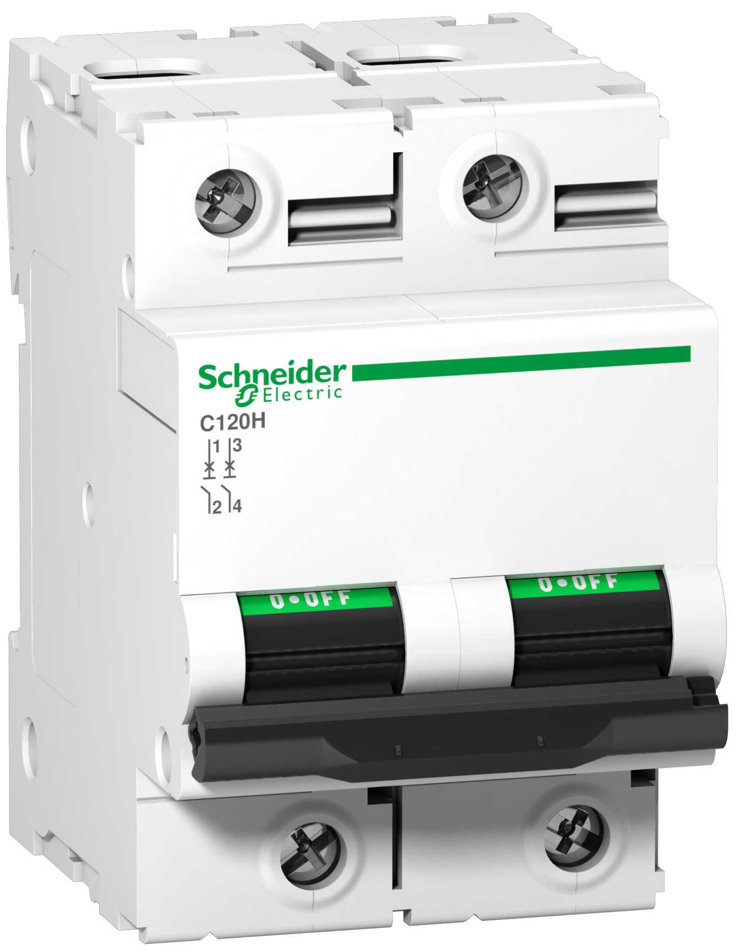 Schneider Electric - C120H - Automatsikring - 2P - 125A - C-kurve - I2=1,45