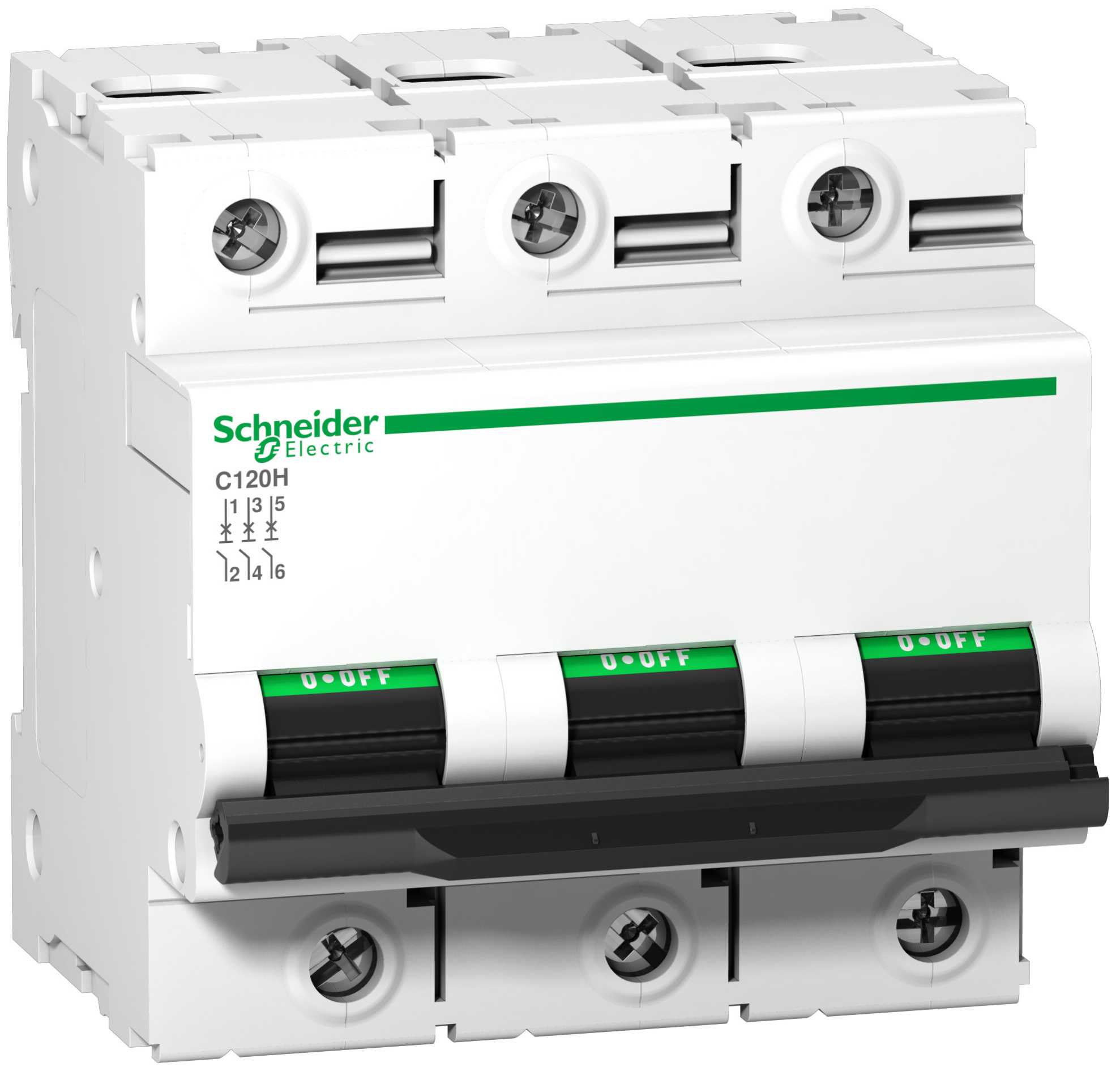 Schneider Electric - C120H - Automatsikring - 3P - 80A - D-kurve - I2=1,45