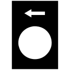 Telemecanique - ZB2BY2904 SYMBOLSKILT Sort, Pil Venstre