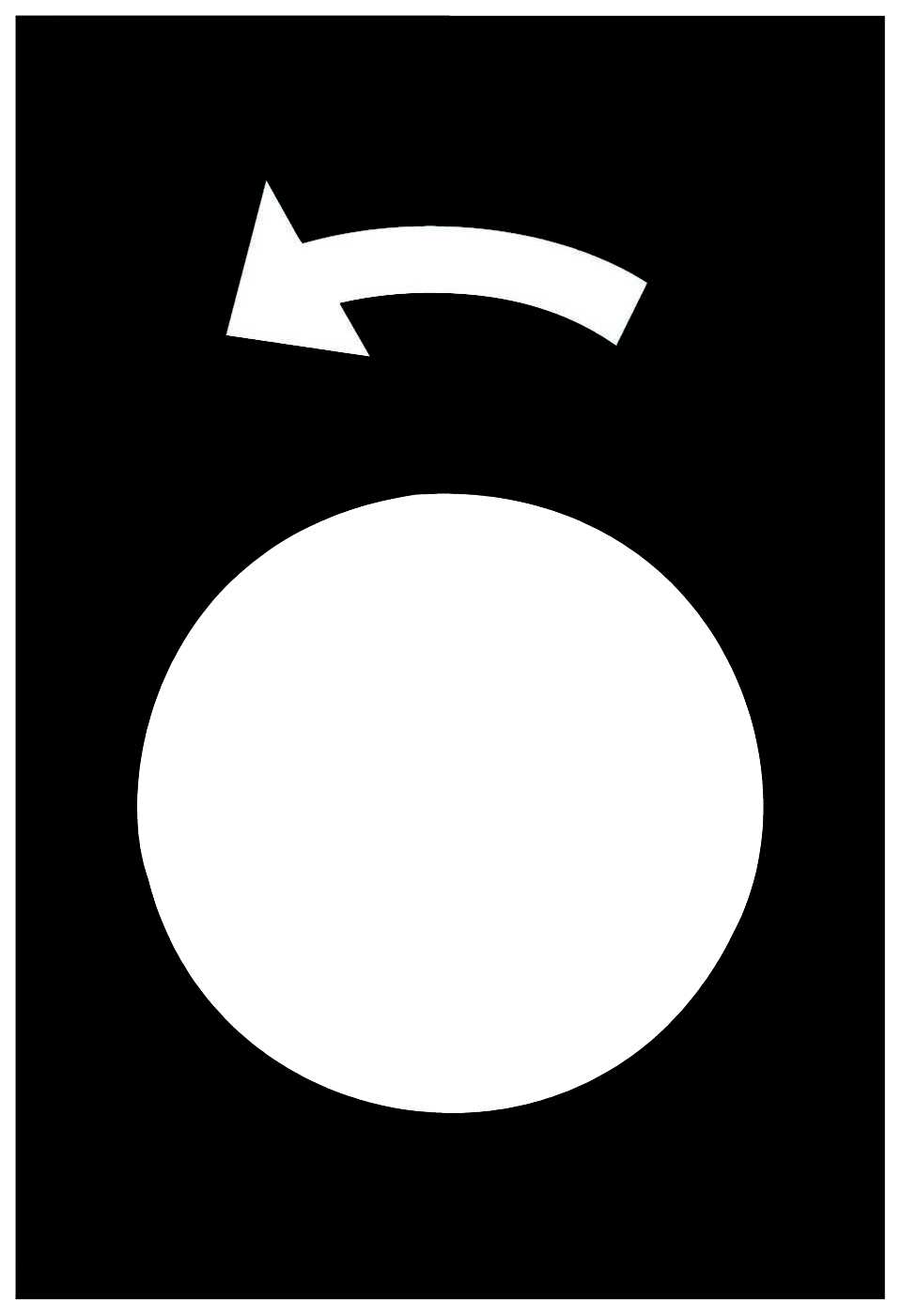Telemecanique - ZB2BY2922 SYMBOLSKILT Sort, Slew left (s