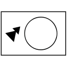 Telemecanique - ZB2BY4915 SYMBOLSKILT Dob.pil skrått opp