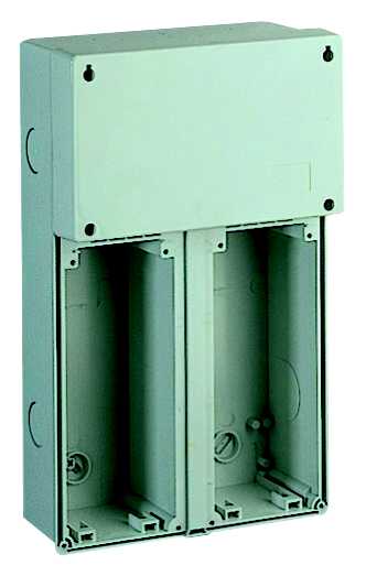 Schneider Electric - PratiKa modulær basis - 2 uttak med samleboks - 220x360