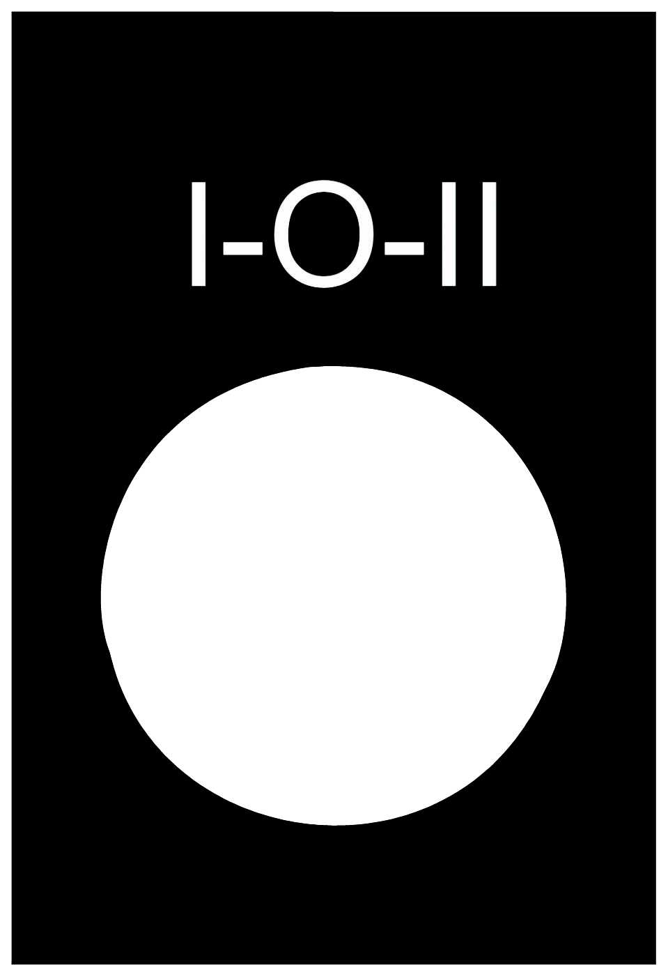 Telemecanique - ZB2BY2186 Skilt sort gravert i-o-ii