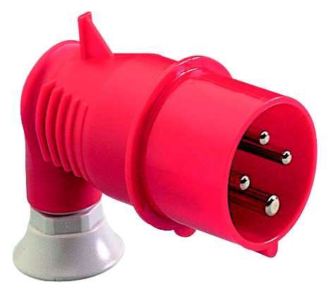Schneider Electric - PratiKa støpsel - 90° vinklet - 16 A - 3P + E - 380...415 V AC - IP44