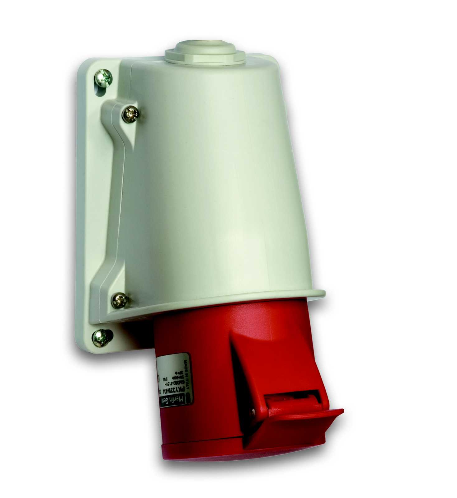 Schneider Electric - PratiKa stikkontakt - fast - vinklet - 16A - 3P + E - 200...250 V AC - vegg